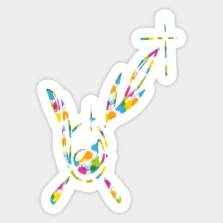 colorful floral Sagittarius Sticker